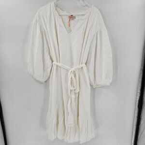 Nwot knox rose white dress 1x plus size bridal baby shower country cowgirl sleev